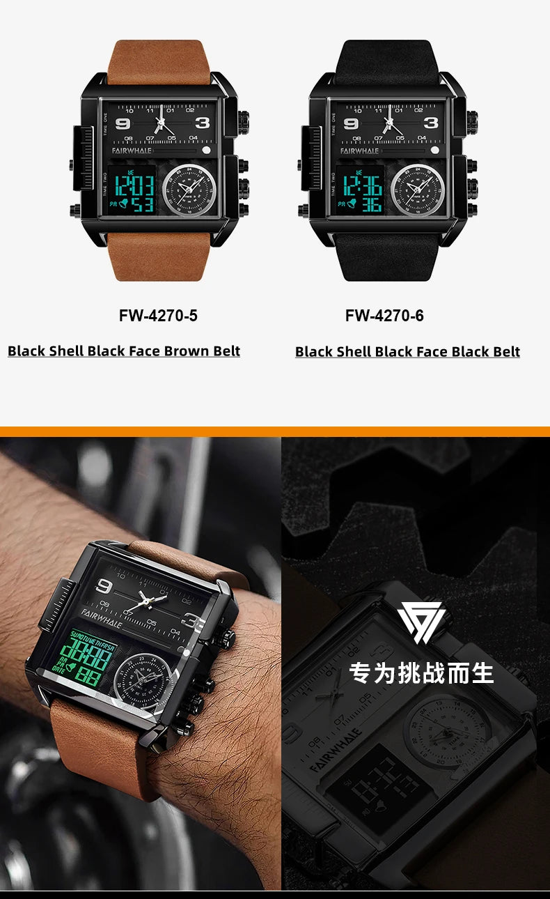 Elegant Men's Electronic Quartz Watch | Luminous Vintage Sports Timepiece