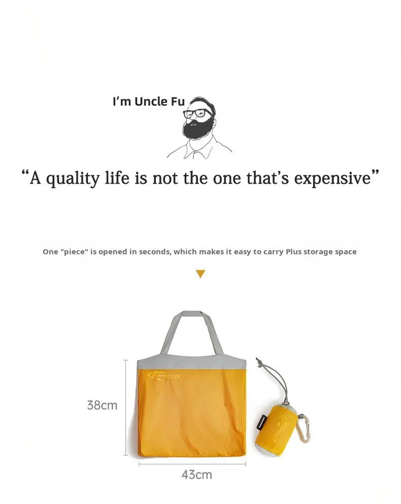 Large Capacity Waterproof Tote Bag | Ultra-Lightweight Travel Shopper