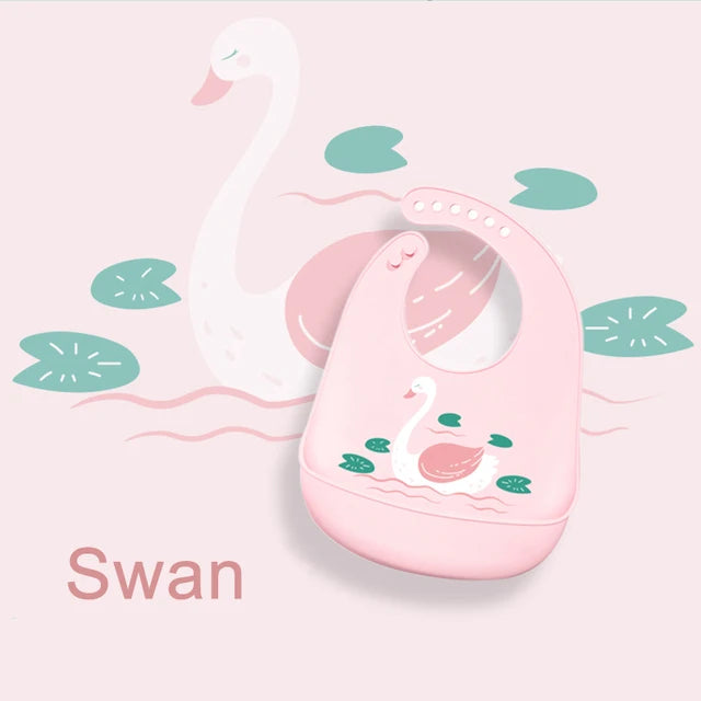 Waterproof Silicone Baby Bibs | Adjustable Cute Feeding Aprons