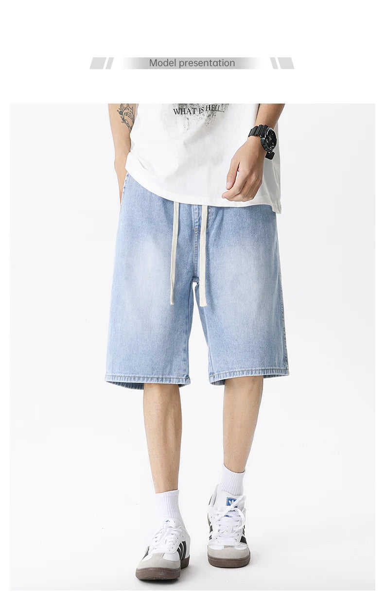Men's Casual Light Blue Denim Shorts | Comfortable & Stylish