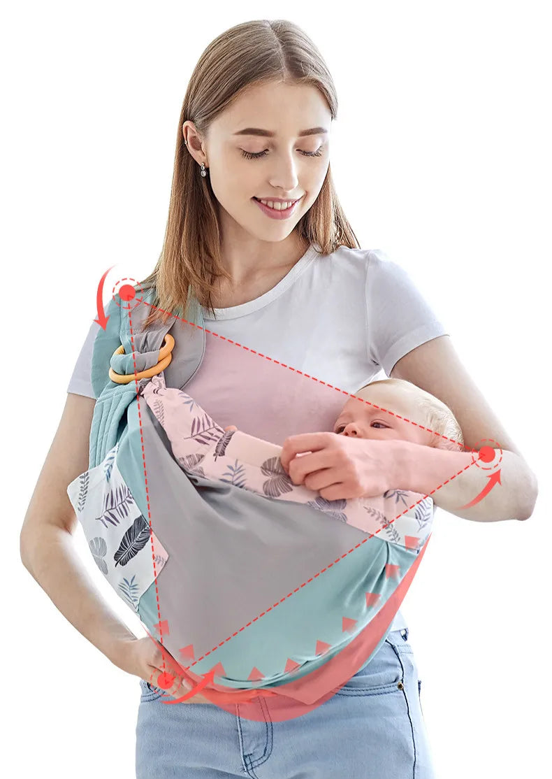 Cotton Wrap Sling Baby Carries Newborn Safety Ring Kerchief Baby Carrier Comfortable Infant Kangaroo Bag