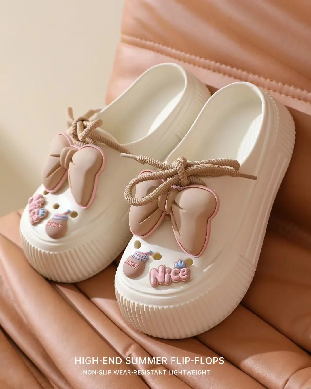 Women's Cute Bow EVA Slippers | Stylish Summer Sandals