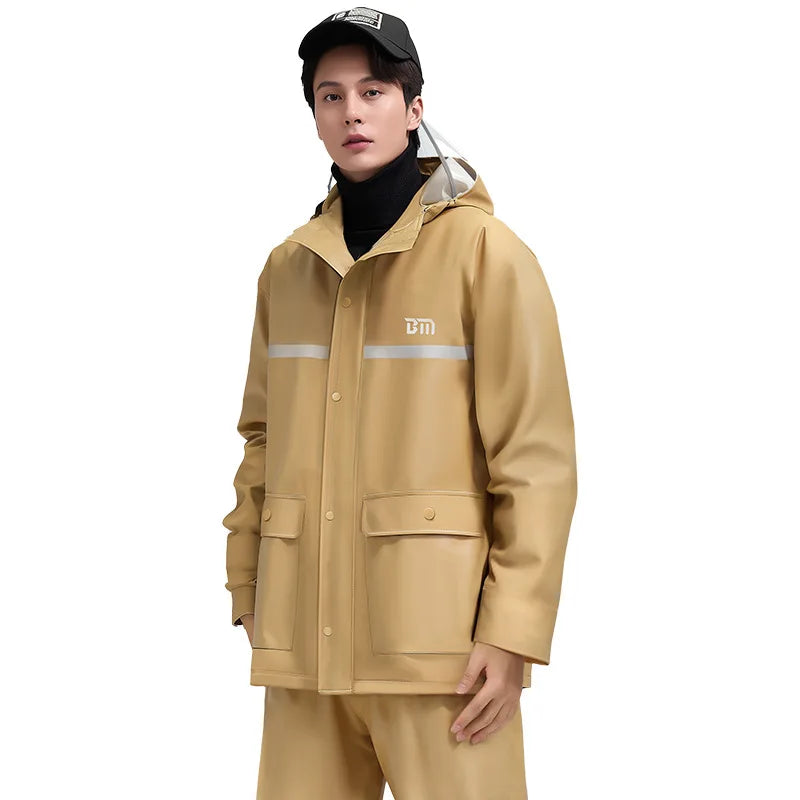 Traje impermeable completo | Chaqueta impermeable gruesa para moto, para todo tipo de clima