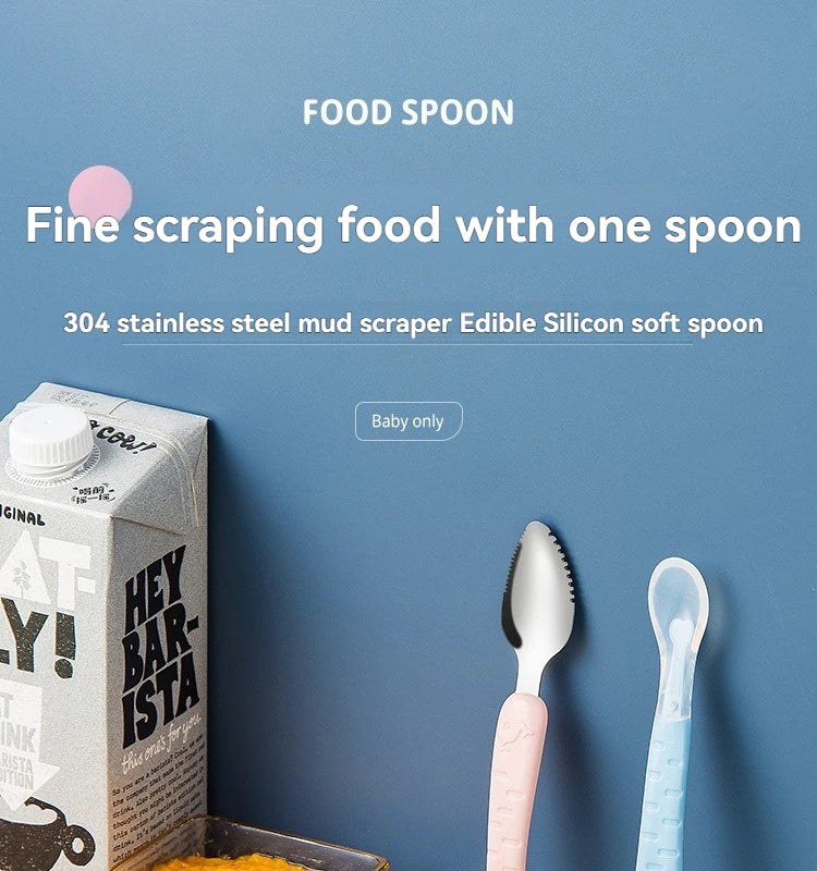 Dual-Head Baby Food Scraper Spoon | Essential Feeding Tool