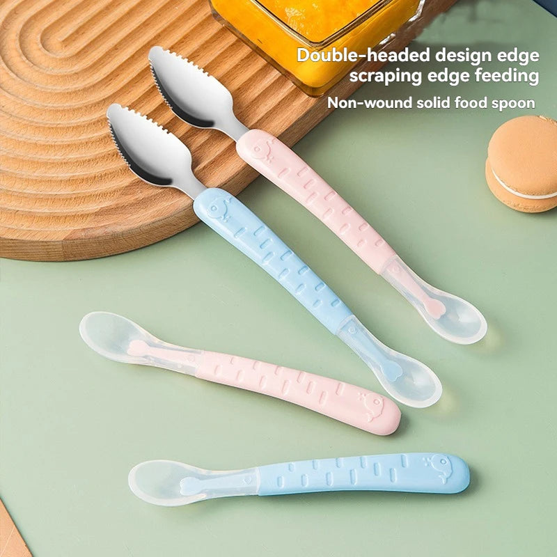 Dual-Head Baby Food Scraper Spoon | Essential Feeding Tool