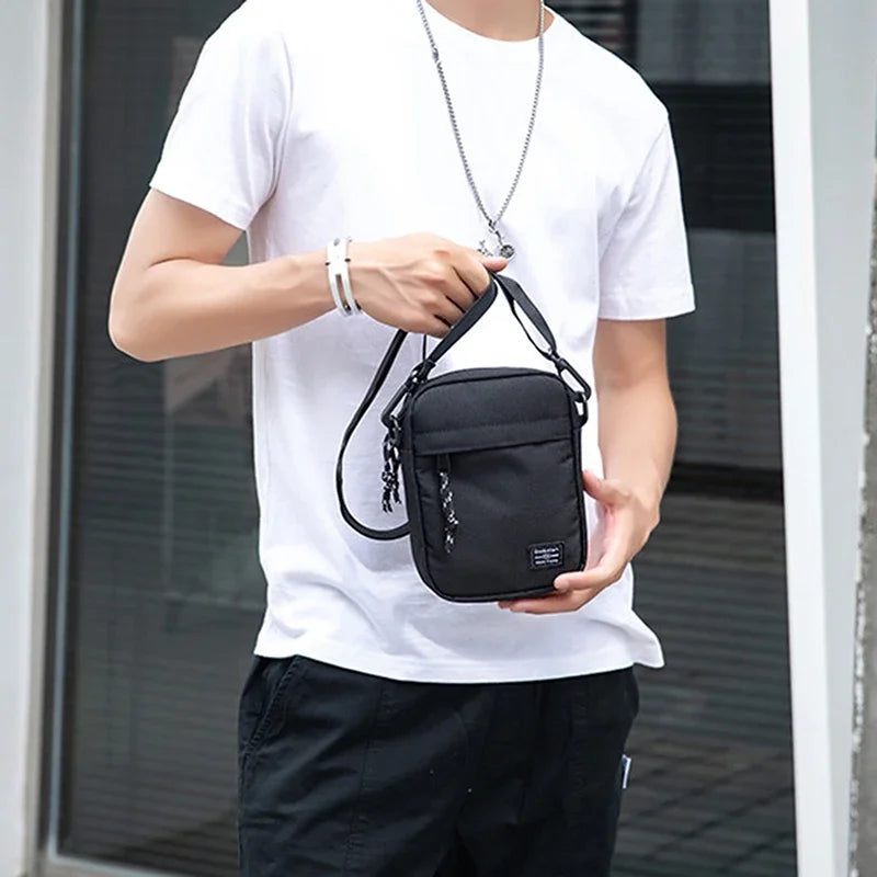 Casual Small Oxford Cloth Shoulder Bag for Men and Women