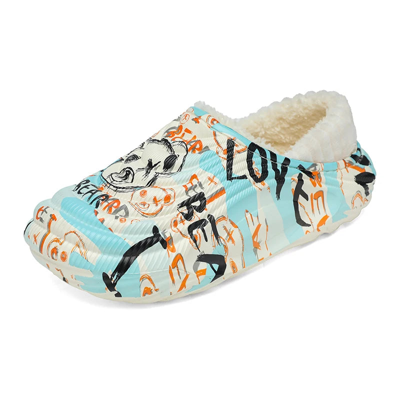 Waterproof Cotton Slippers for Men and Women | Cozy Warm Footwear