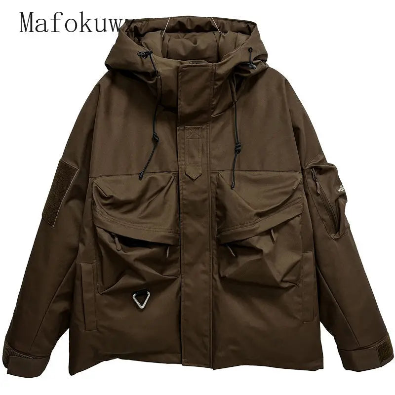 Men's Casual Hooded Parka | Warm Multi-Pocket Winter Jacket