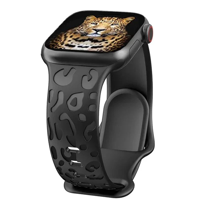 Stylish Engraved Silicone Watch Strap for Apple Watch