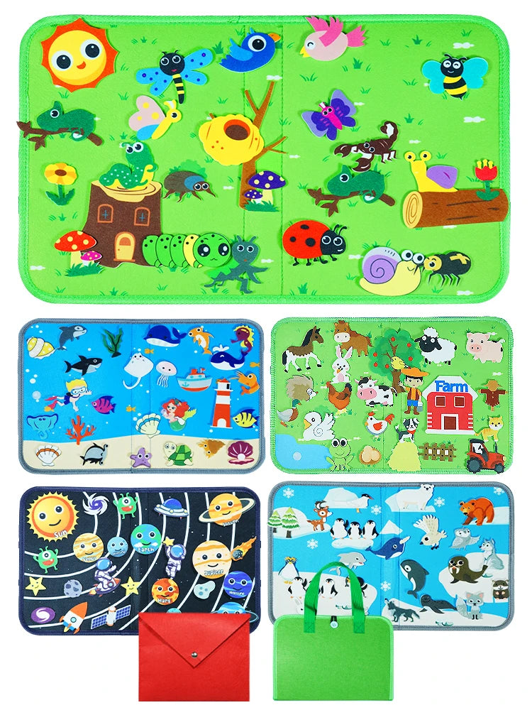 Montessori Animal Busy Board | Engaging Sensory Toy for Kids