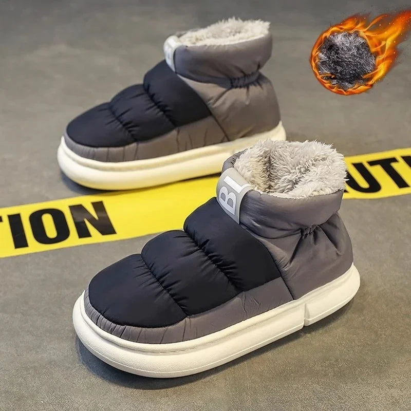 Men's Warm Plush Snow Boots | Cozy Mid-Calf Winter Footwear