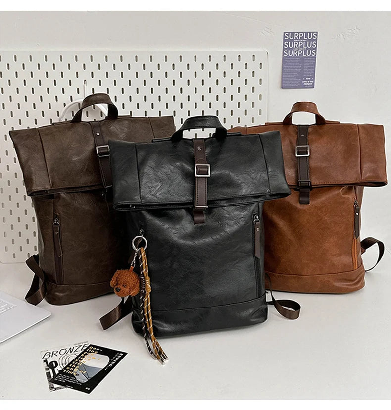 Versatile Rolled Top Business Backpack | Anti-Theft Travel Bag 2026