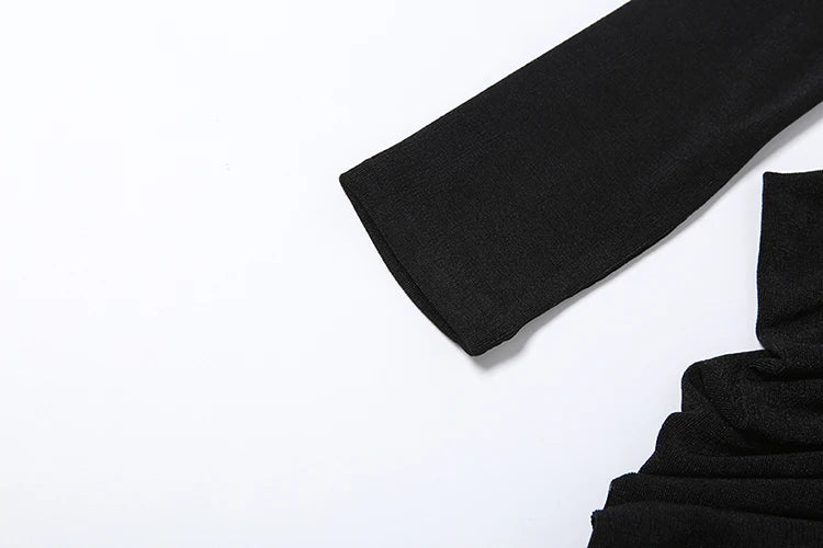 Elegant Autumn Maxi Dress | Turtleneck Full Sleeve Womens Dress