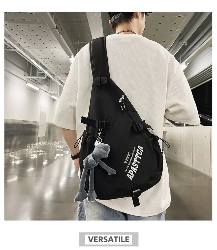 Outdoor Motorcycle Sport Travel Crossbody Bag Tactical Multifunction Waterproof Single Shoulder Backpack Unisex Casual Chest Bag