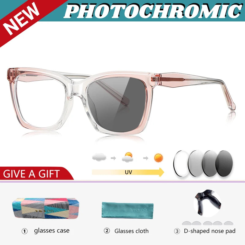 Stylish Large Frame Women's Anti-Blue Light Reading Glasses