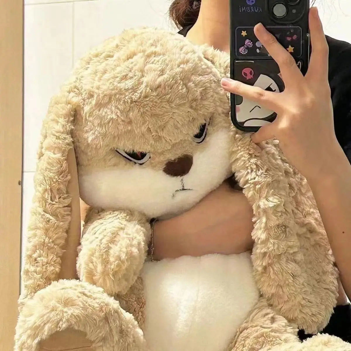 Large Angry Rabbit Plush Toy | Adorable Kawaii Stuffed Animal