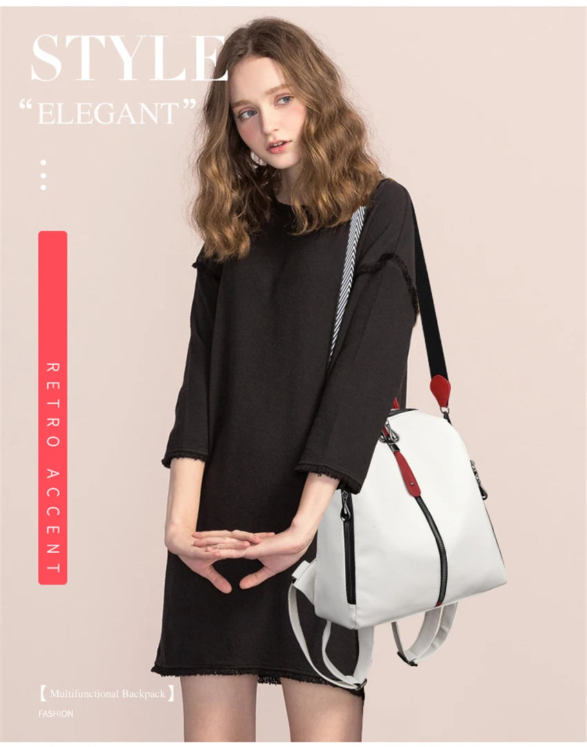Stylish Women's Soft Leather Backpack | Ideal for Travel & School