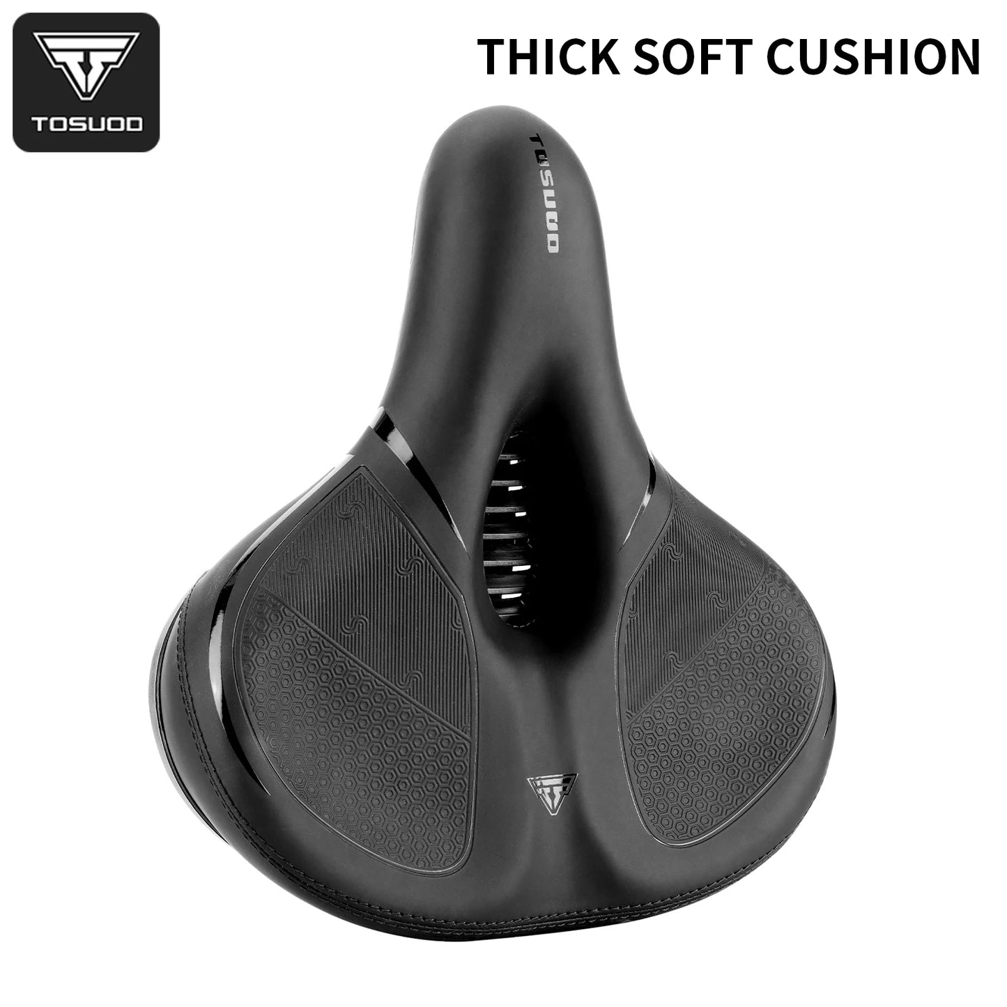 Universal Soft Bicycle Saddle - Shock Absorbing & Waterproof Cushion