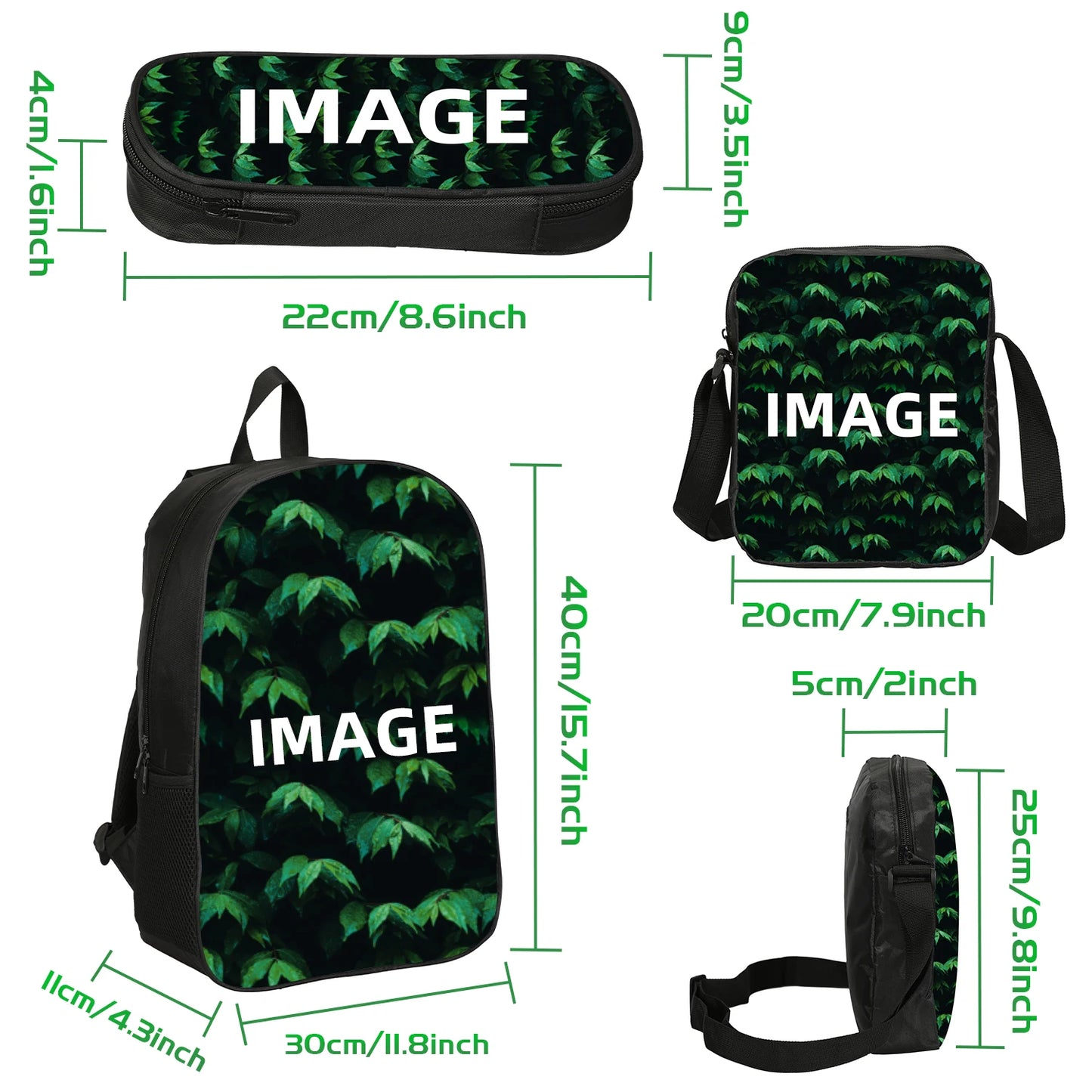 Seven Deadly Sins Student Backpack Set | Versatile Meal & Pen Bag