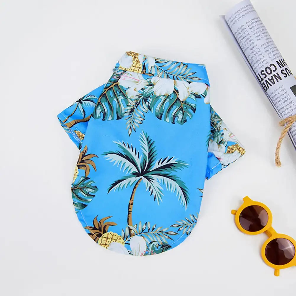 Bonitas camisetas de perro estilo hawaiano | Cómodas camisetas para mascotas