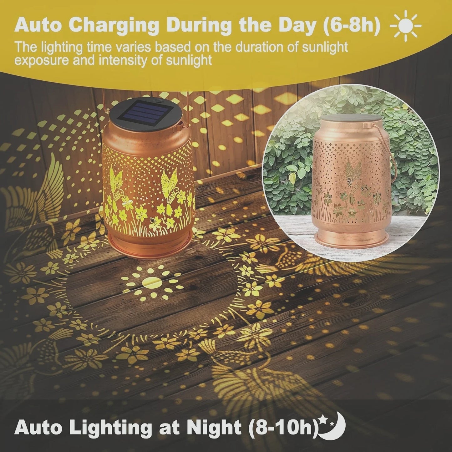 Solar Lantern Outdoor Decor | Elegant Pathway Lighting for Gardens