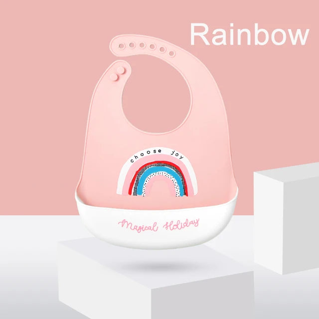 Waterproof Silicone Baby Bibs | Adjustable Cute Feeding Aprons