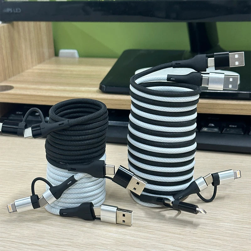 4 in 1 Magnetic Fast Charging Cable | Universal Compatibility & Durability