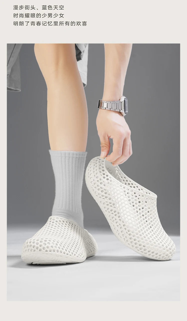 Men's Breathable EVA Clogs | 3D Printed Non-Slip Garden Shoes