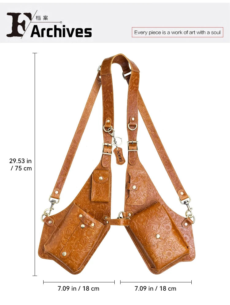 Anti-Theft Medieval Leather Holster Bag | Stylish Steampunk Design