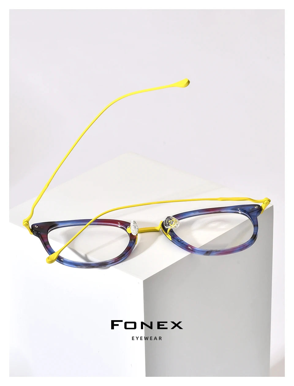 Monturas de gafas unisex cuadradas retro de titanio | Elegantes y duraderas