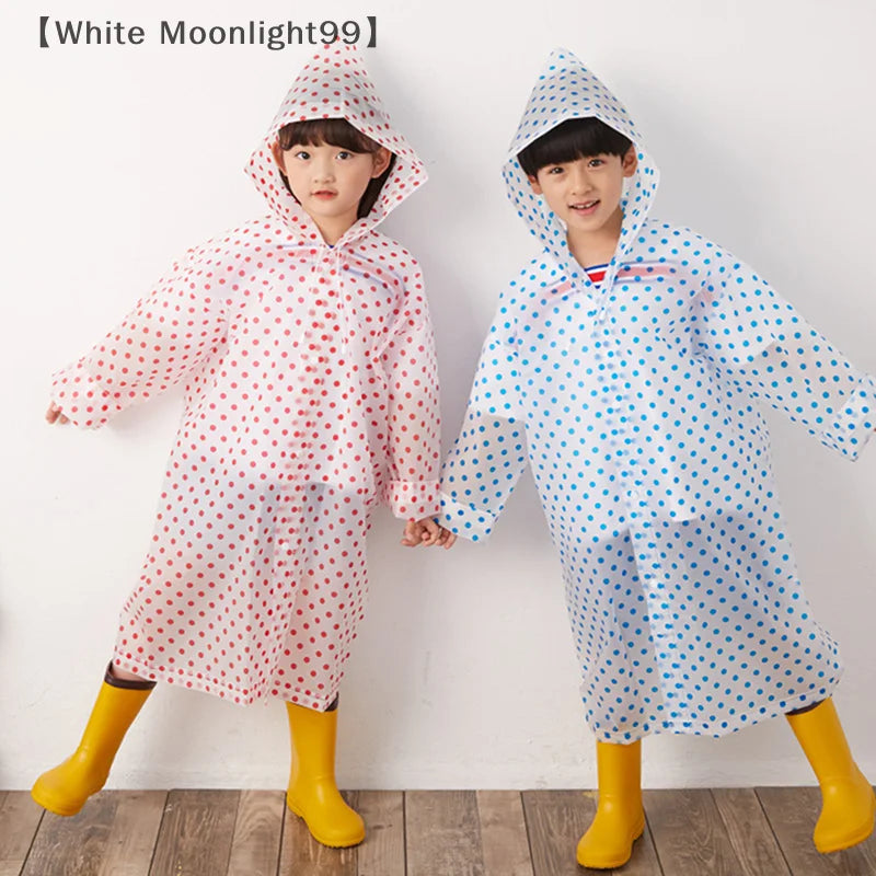 Kids Portable Hooded Raincoat | Waterproof Rain Poncho for Children