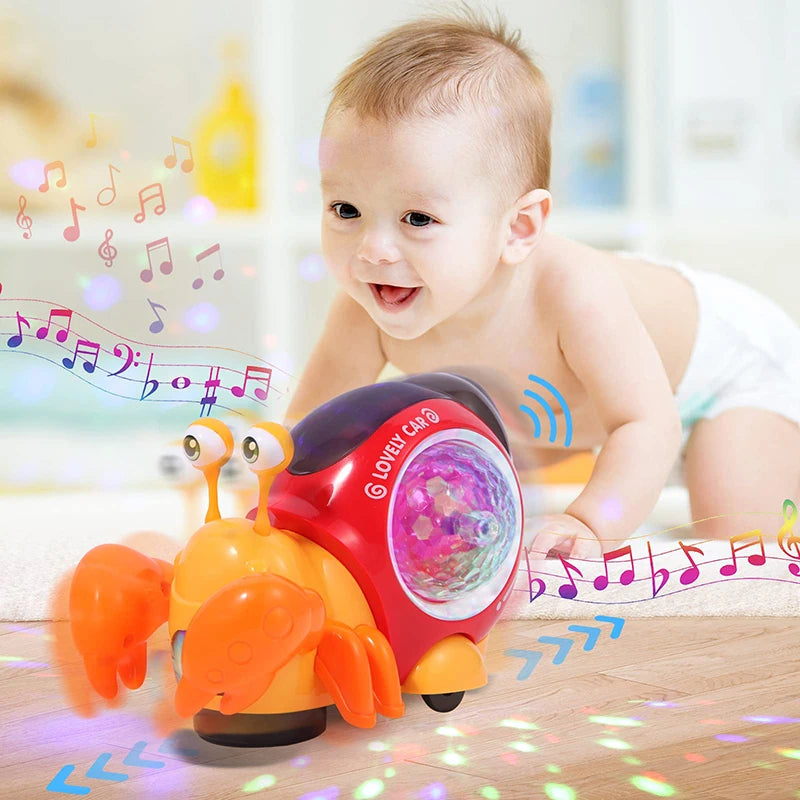 Interactive Musical Crawling Crab Toy for Baby Development