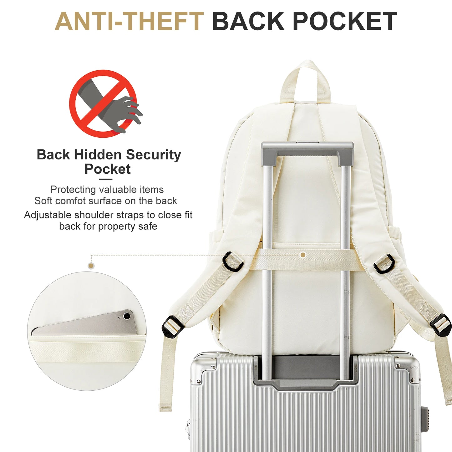 Stylish Casual Backpack for Teens | Versatile Multi-Pocket Bag