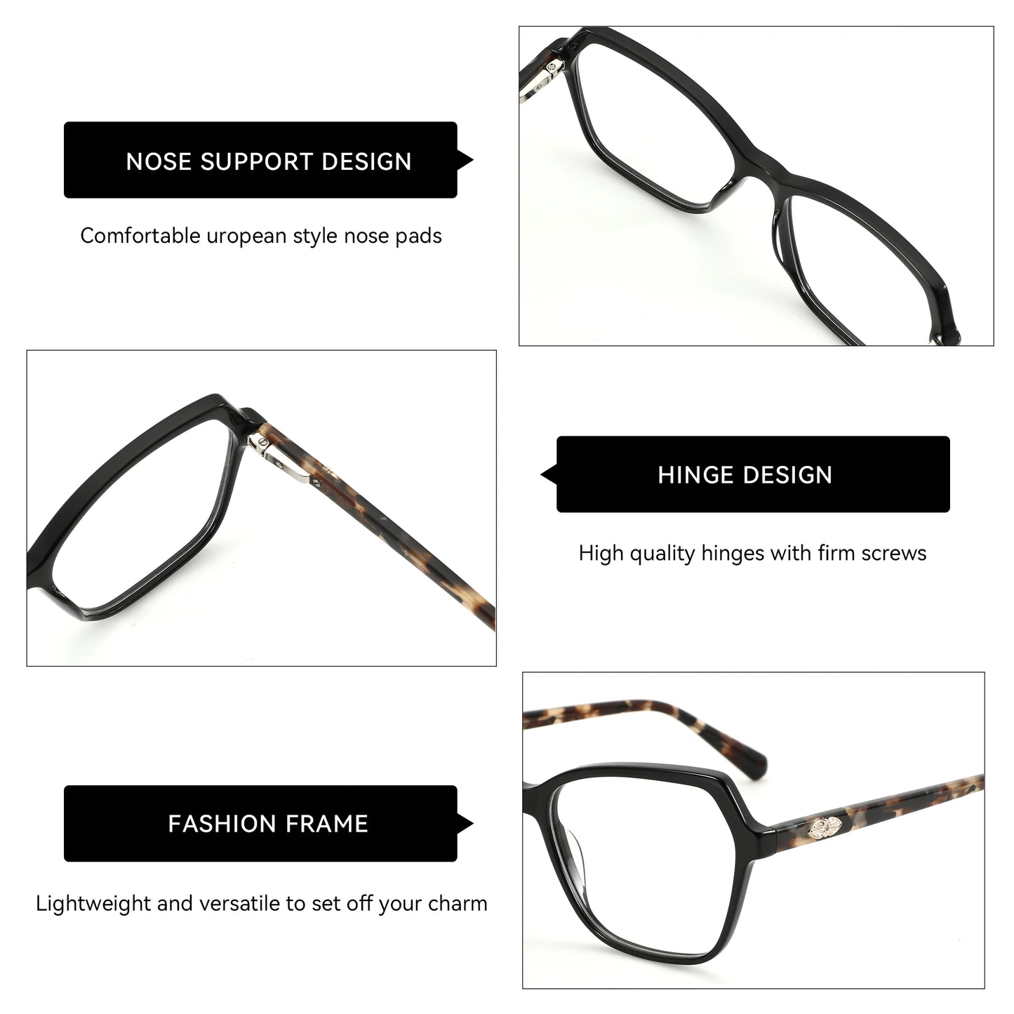 Women's Butterfly Acetate Prescription Glasses | Stylish & Protective