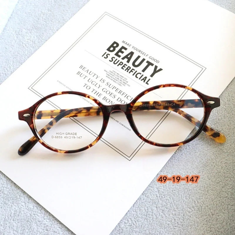 Women's Retro Oval Anti-Blue Light Glasses | Stylish Eyewear
