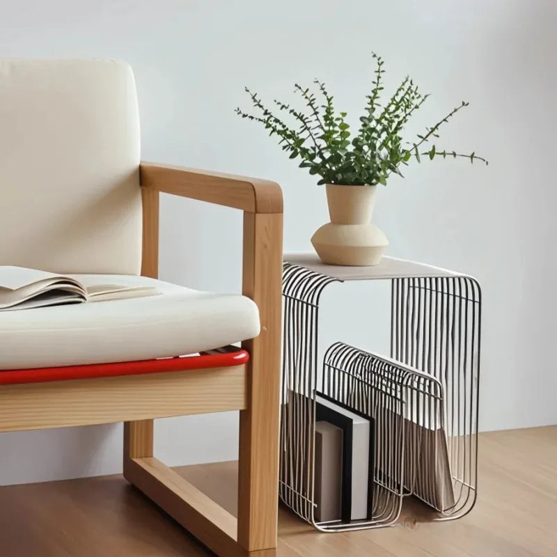 Mesa de Centro Moderna de Metal Escandinavo para Salas de Estar Minimalistas