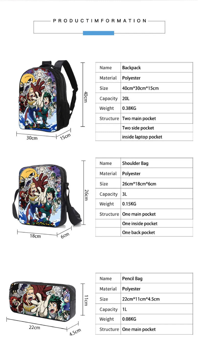 Anime Panda Print Backpack | Trendy School Bag for Kids
