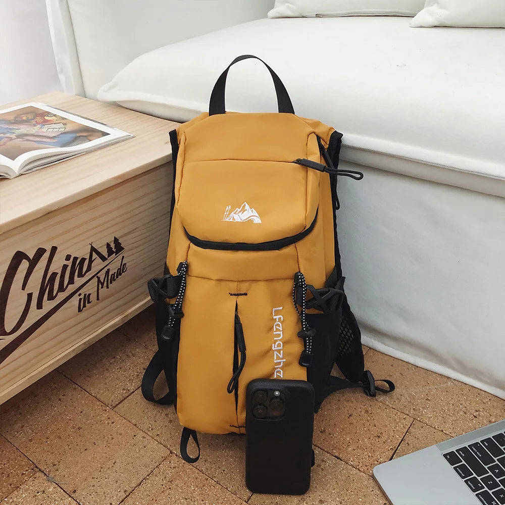 Outdoor Mini Backpack Mountain Pattern Lightweight Adjustable Strap Daypack for Hiking Travel Camping Daily Outdoor Trip