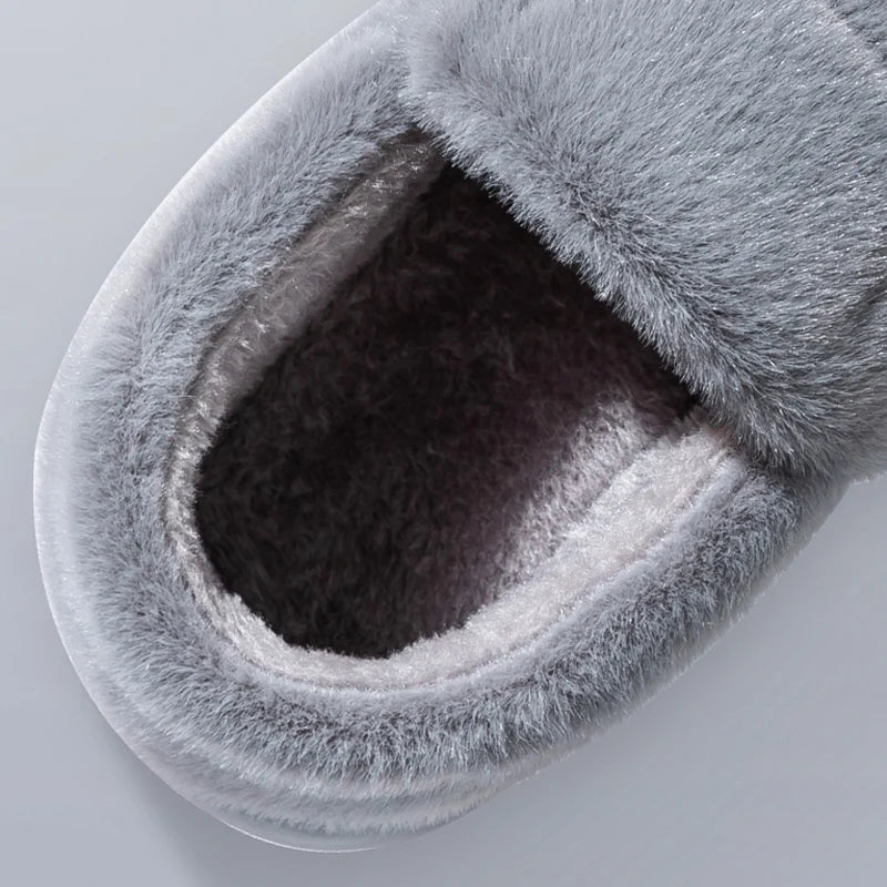 Men's Plush Winter Slippers | Cozy Non-Slip Warm Home Shoes