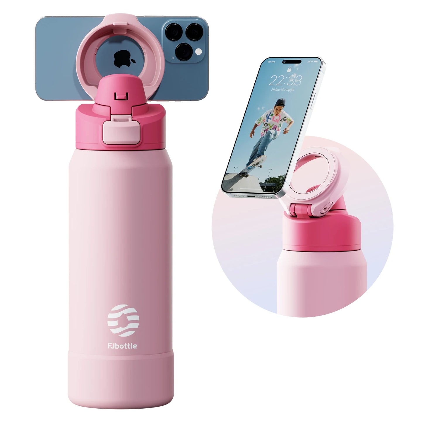 Magnetic Stainless Steel Sports Water Bottle with Insulation