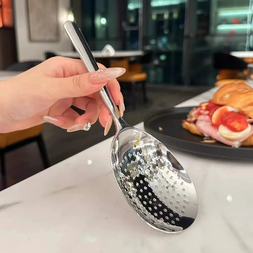 Large Stainless Steel Round Spoon | Perfect Kitchen Utensil