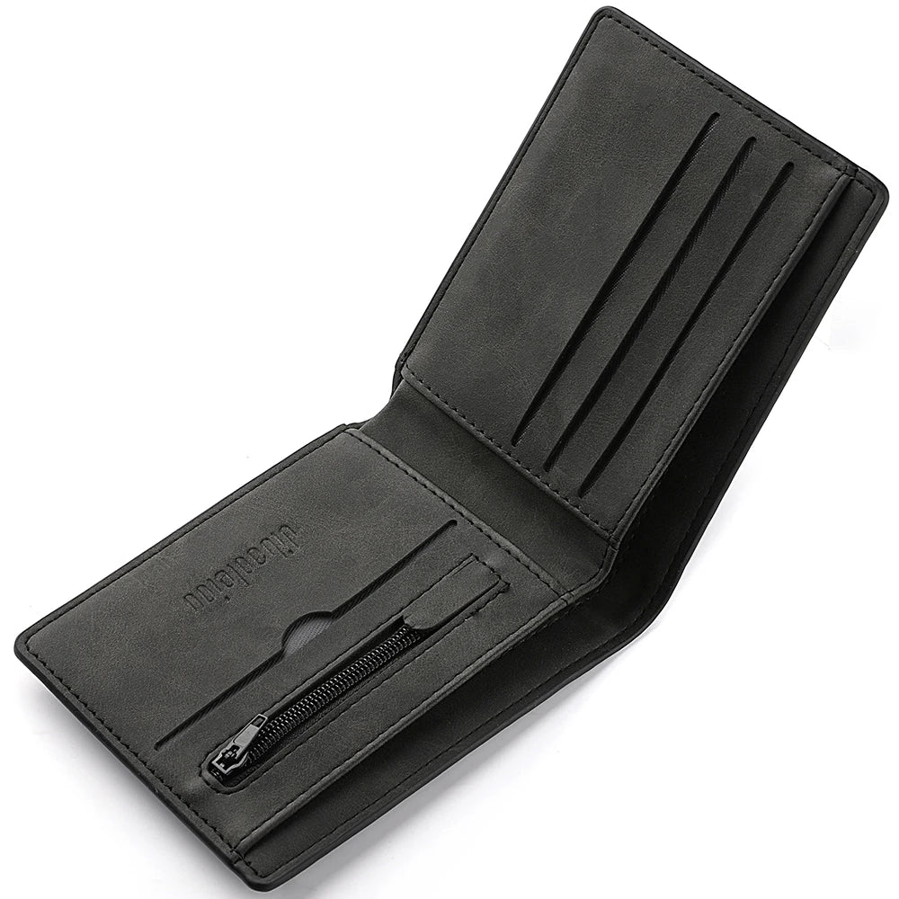 Men's Mini Short Wallet with Multi-Card Slots | Casual Double Fold Design