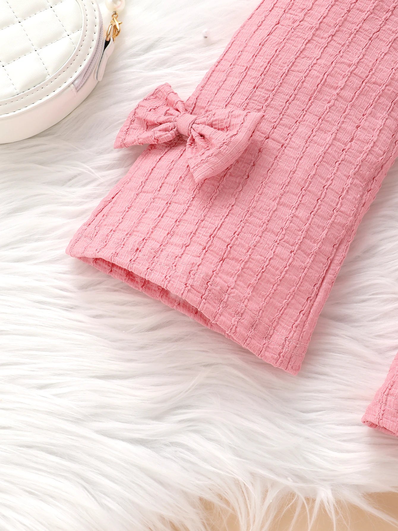 Toddler Girls Cute Bow Long Sleeve T-Shirt & Pants Set | Stylish Fall Outfit