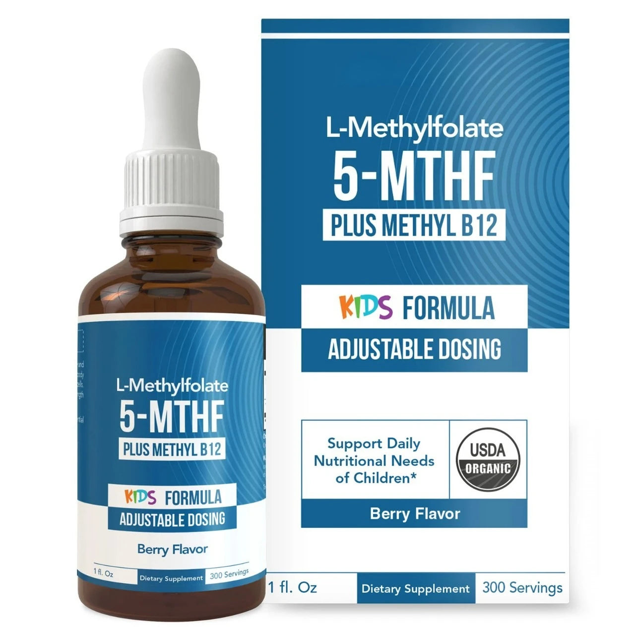 Kids L-Methylfolate Liquid Drops | Vegan Active Folate Support
