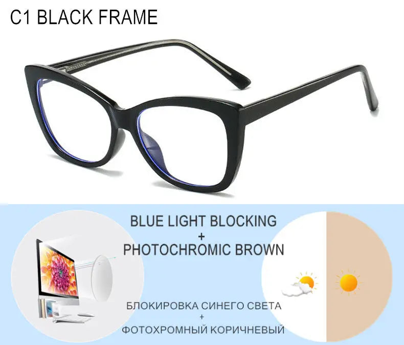 Gafas de Miopía Personalizadas con Bloqueo de Luz Azul y Lentes Fotocromáticas