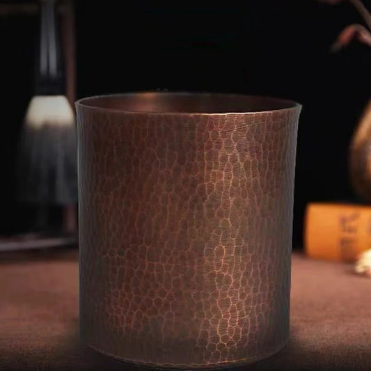 Vintage Copper Coffee Mug | Hammered Texture Beer & Tea Cup