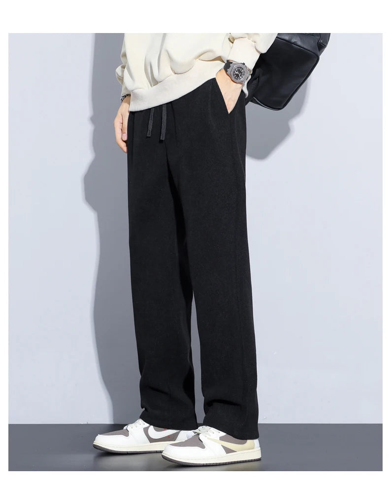 Men’s Thermal Fleece Pants | Cozy Wide-Leg Winter Sweatpants