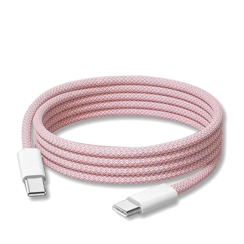 PD 60W Fast Charging USB C to Type C Cable | Colorful Weaving Options