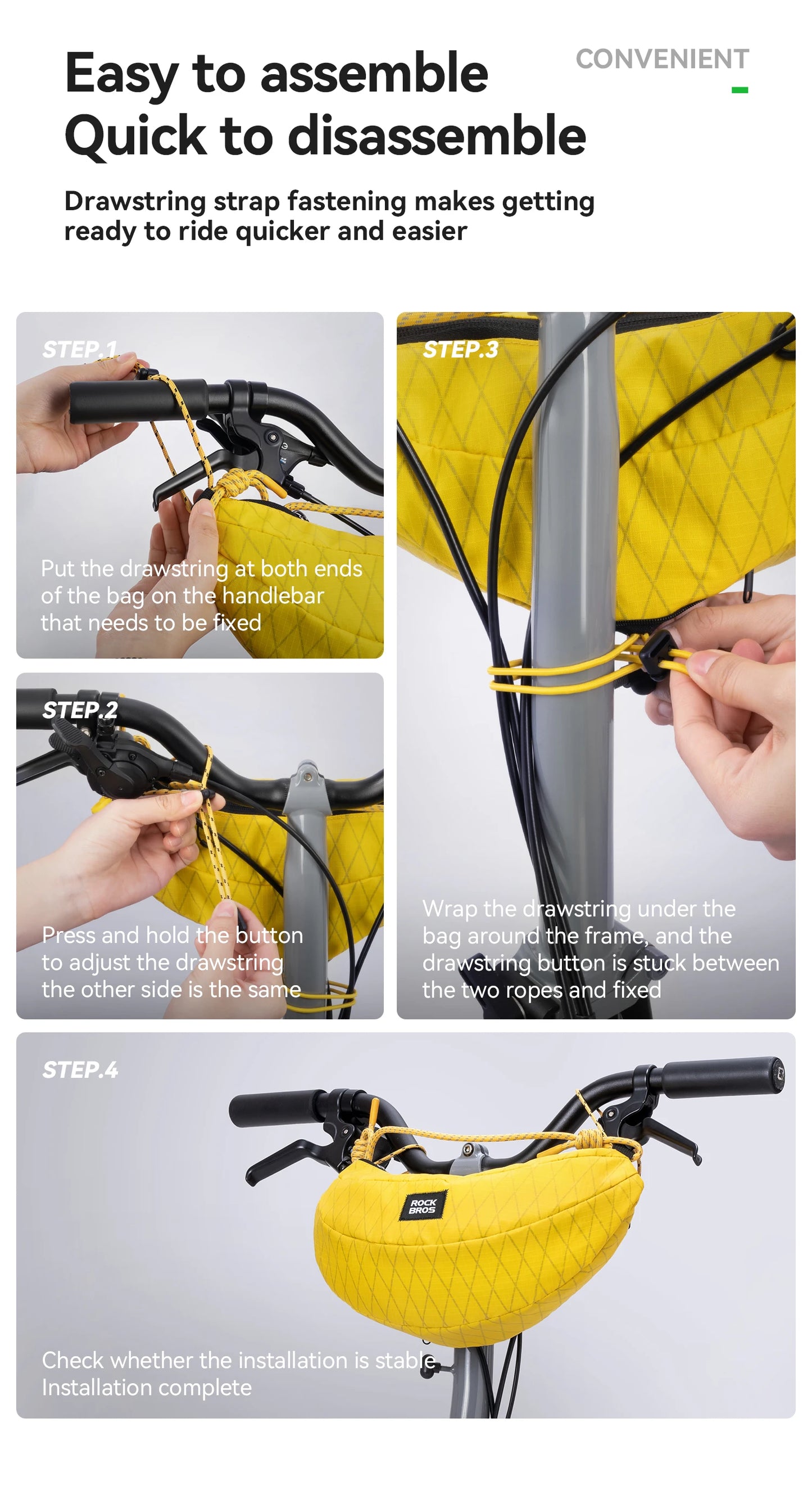 Outdoor Bicycle Bag | 1.8L Banana Shape Bike Bag with Strap