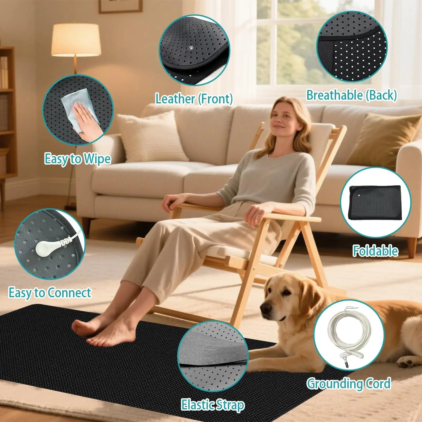 Grounding Leather Mattress Sleep Mat | Enhance Sleep & Reduce Stress